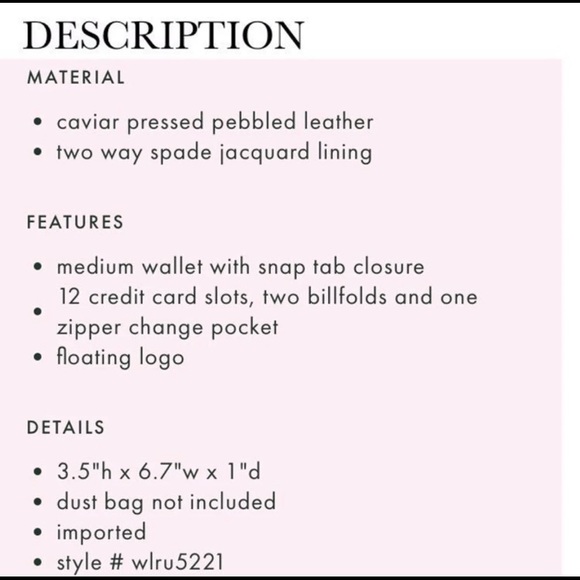 🆕 Kate Spade Wallet - Picture 7 of 7